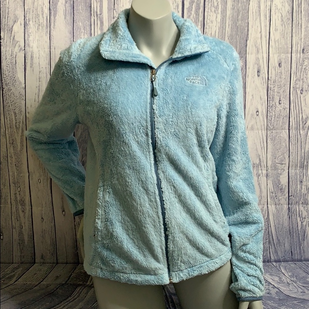 North Face Light Blue Osita Fleece Full Zip Jacket